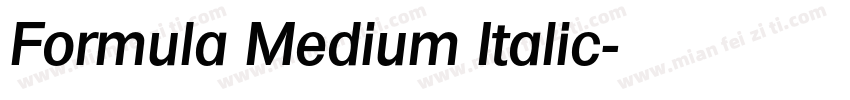 Formula Medium Italic字体转换